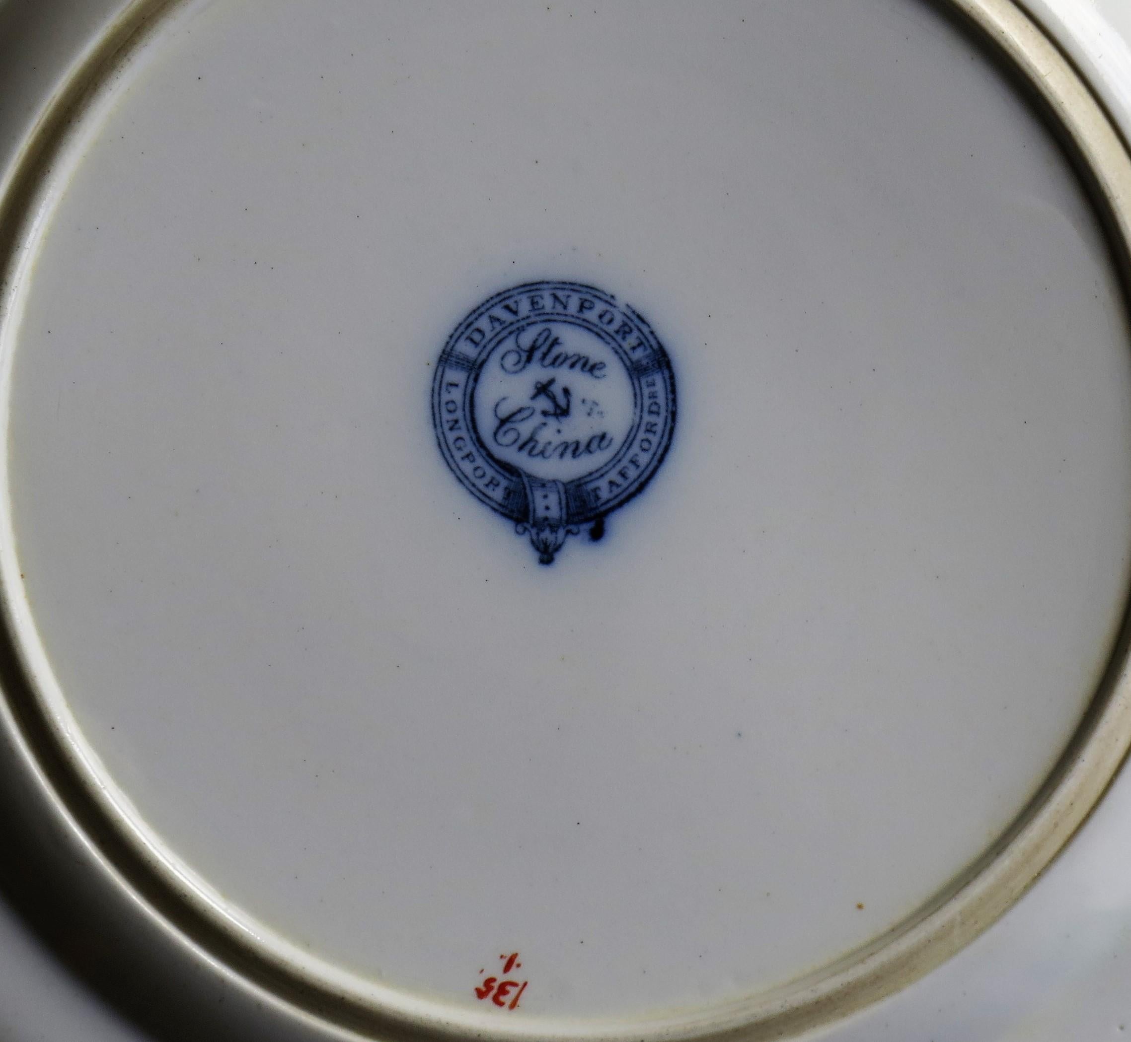 Georgian Davenport Ironstone Dinner Plate Chinoiserie Pattern 136, circa 1815 7