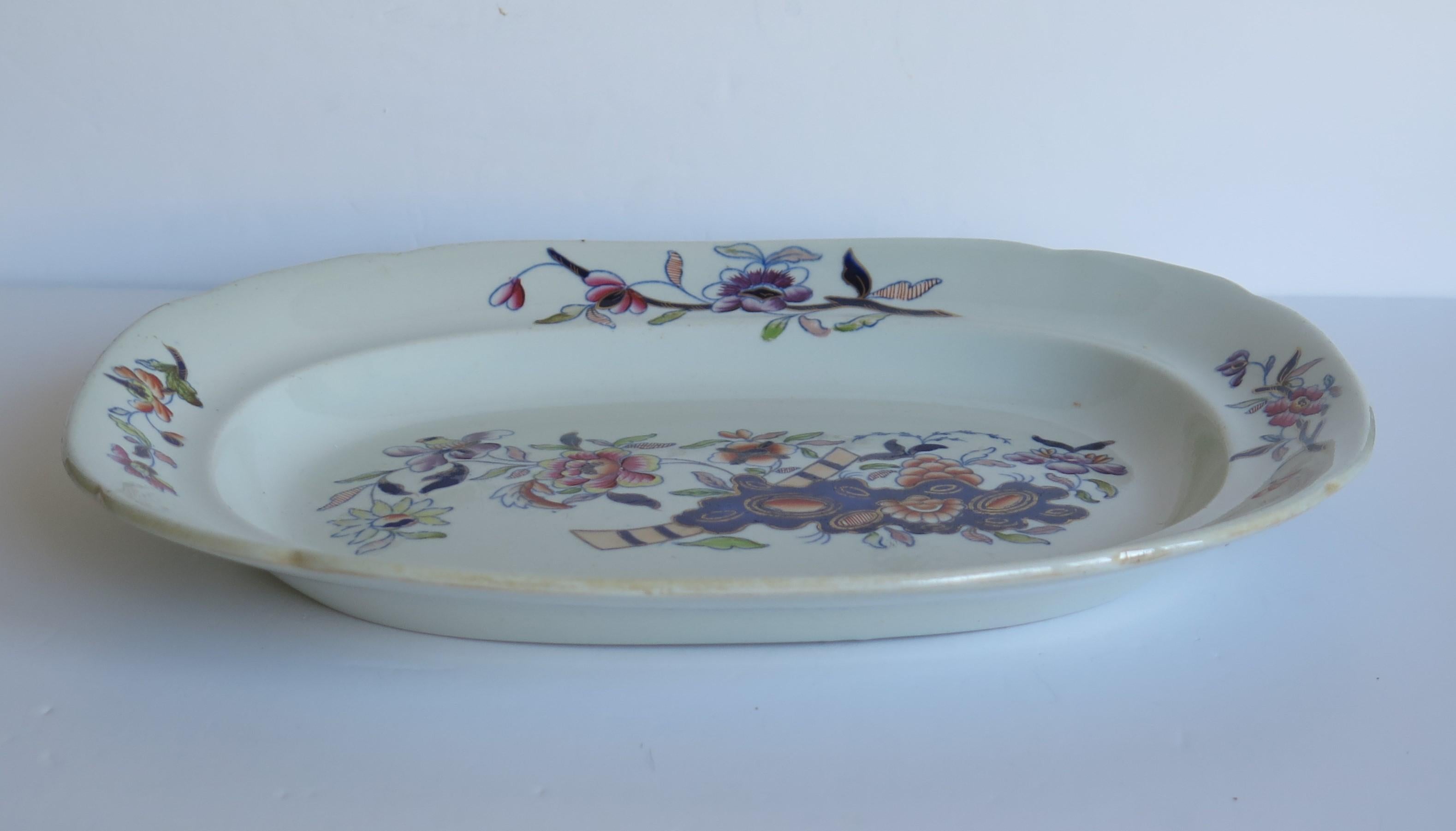 19th Century Georgian Davenport Ironstone Platter in Pattern 659, circa 1815