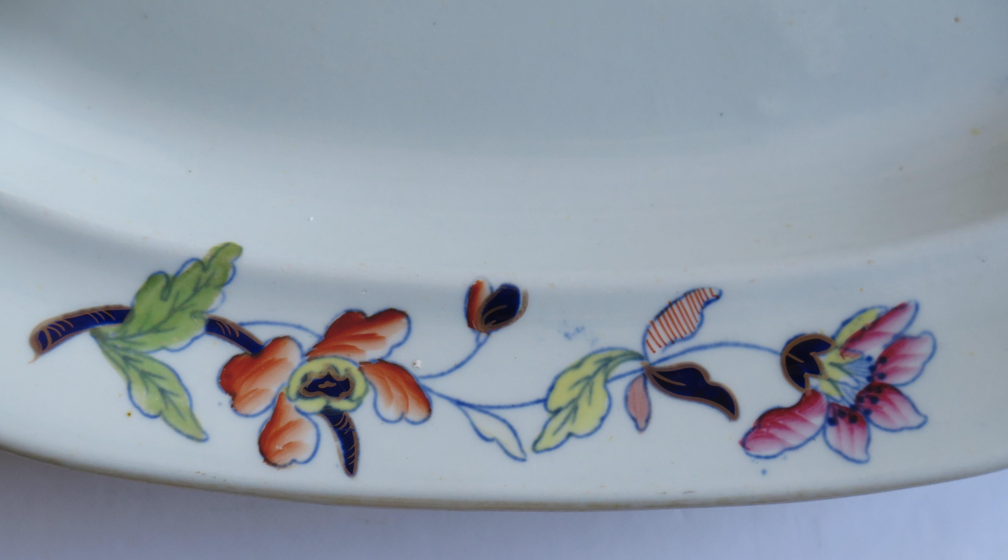 Georgian Davenport Ironstone Platter in Pattern 659, circa 1815 2