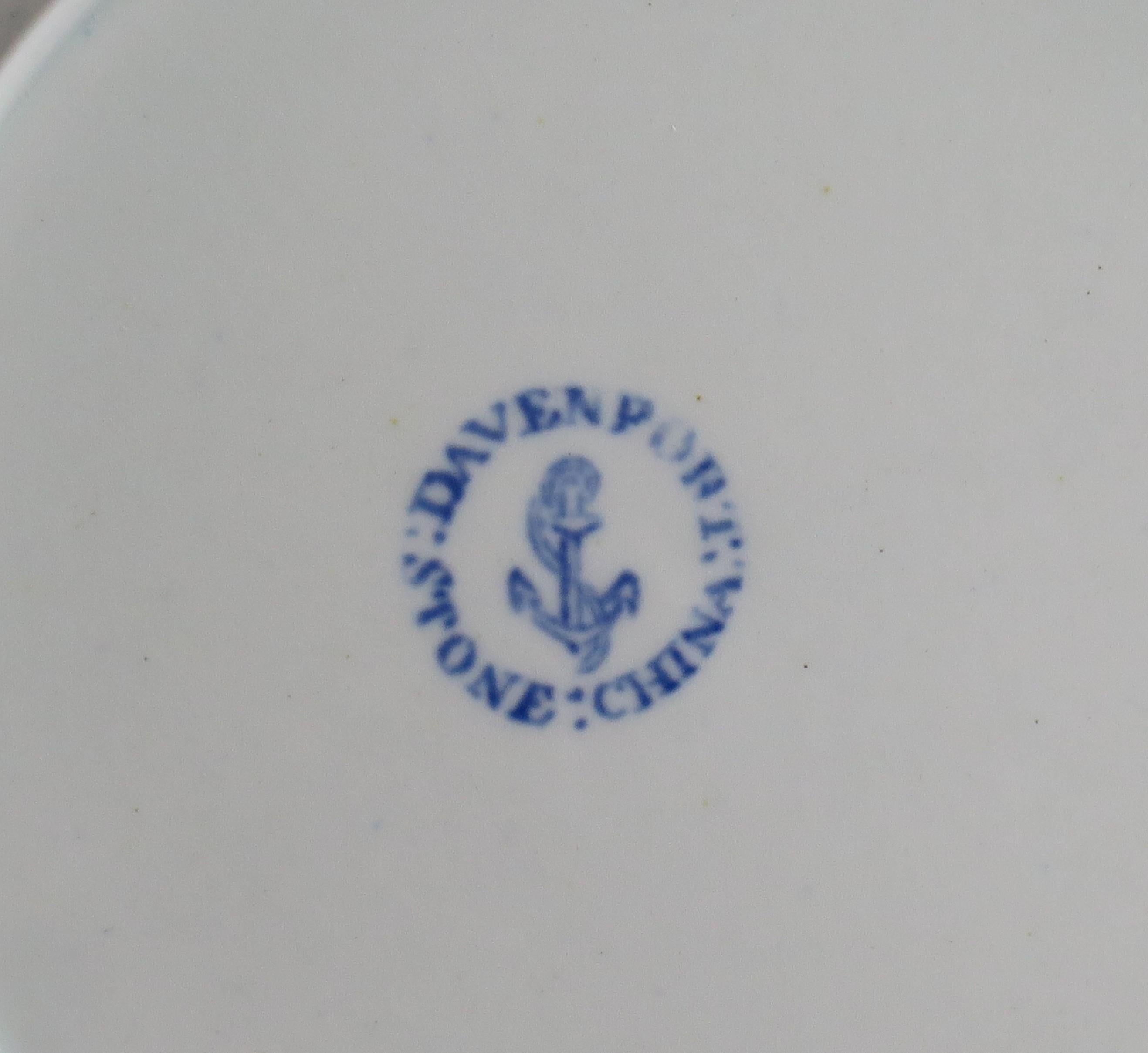 Plato georgiano Davenport Desert Ironstone en patrón de pájaro volador, hacia 1820 3