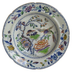 Georgian Davenport Soup Bowl or Plate Ironstone in Flying Bird Ptn, circa 1815