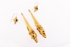 Orecchini georgiani Day Night Pinchbeck e ametista