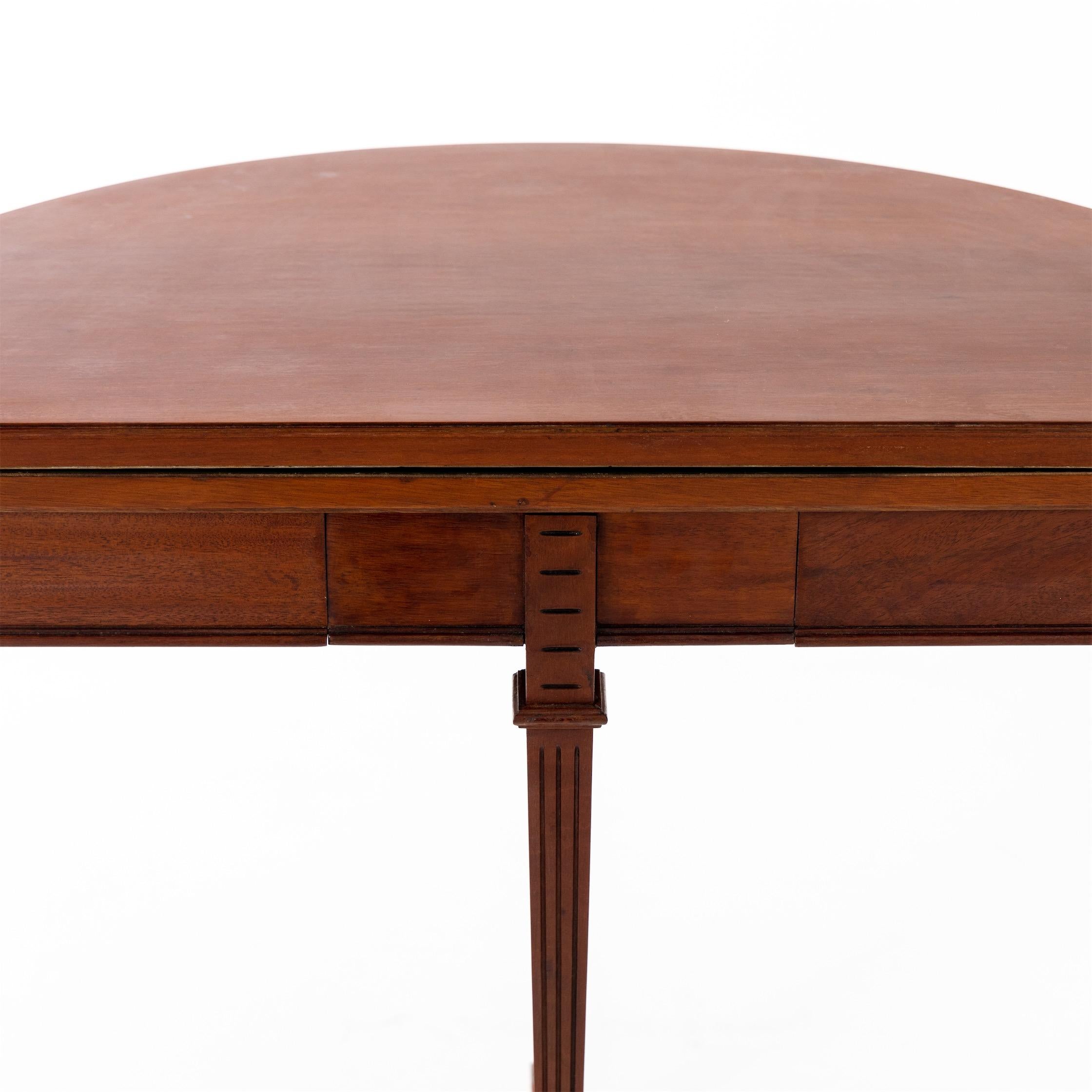 Georgian Demi Lune Game Table, Mahogany, Late 18th Century 7