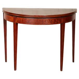 Georgian Demilune Card Table For Sale at 1stDibs