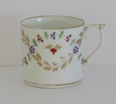 Georgian Derby Coffee Can Hand Painted & fully marked, ca. 1810