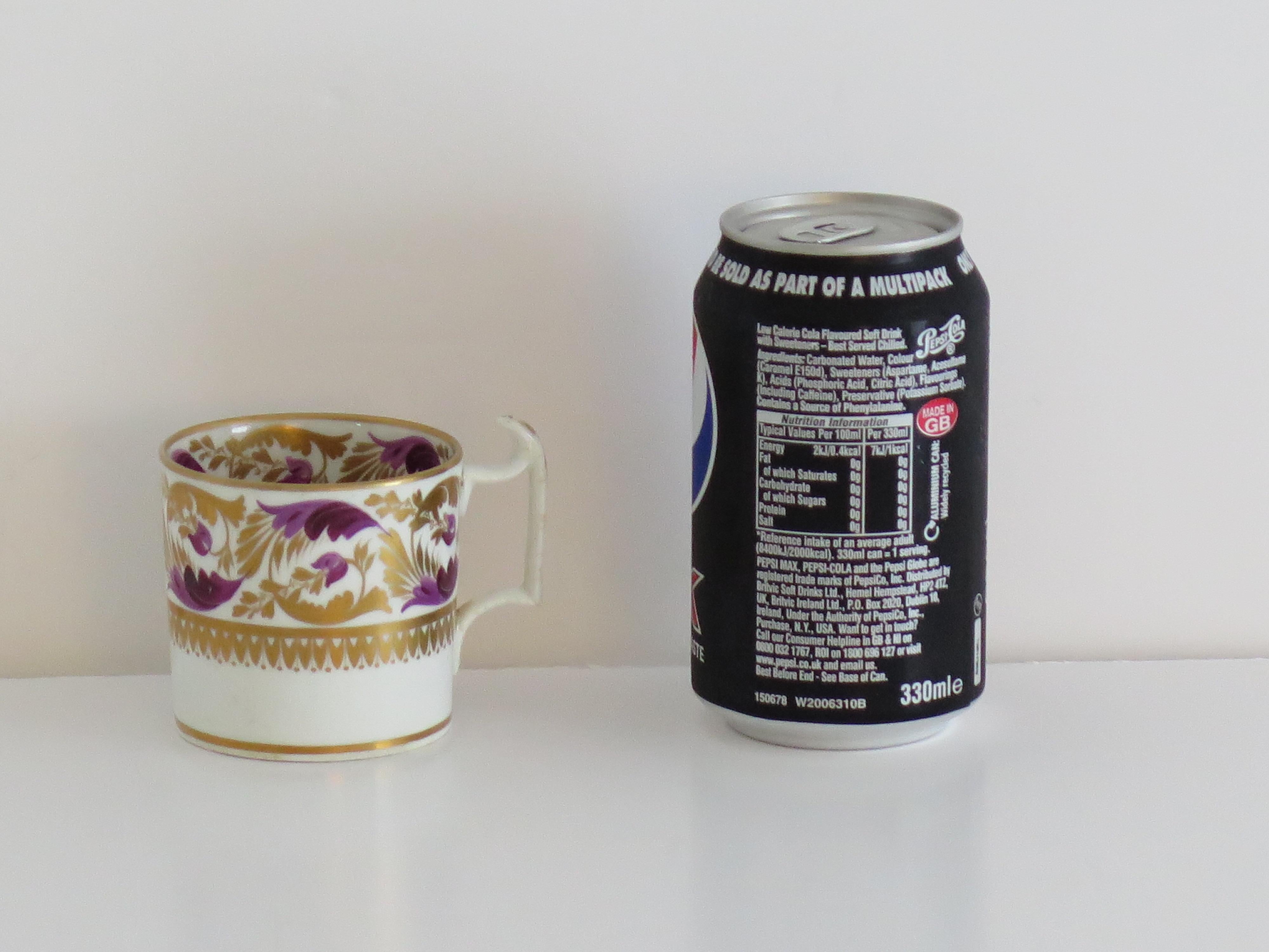 Georgian Derby Coffee Can in hand painted pattern 165,  circa 1815 For Sale 5