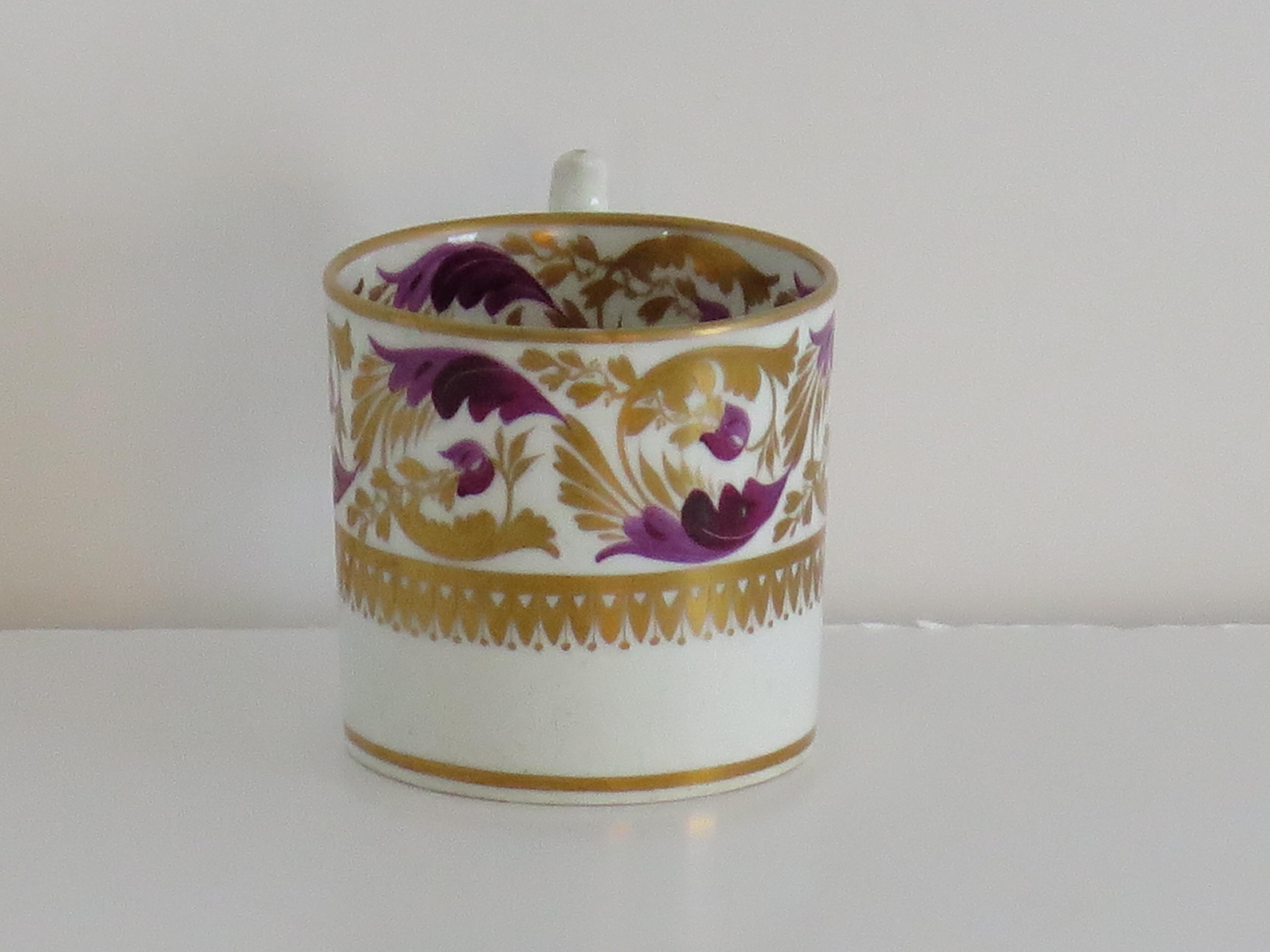 19th Century Georgian Derby Coffee Can in hand painted pattern 165,  circa 1815 For Sale