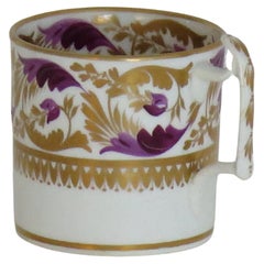 Antique Georgian Derby Coffee Can in hand painted pattern 165,  circa 1815