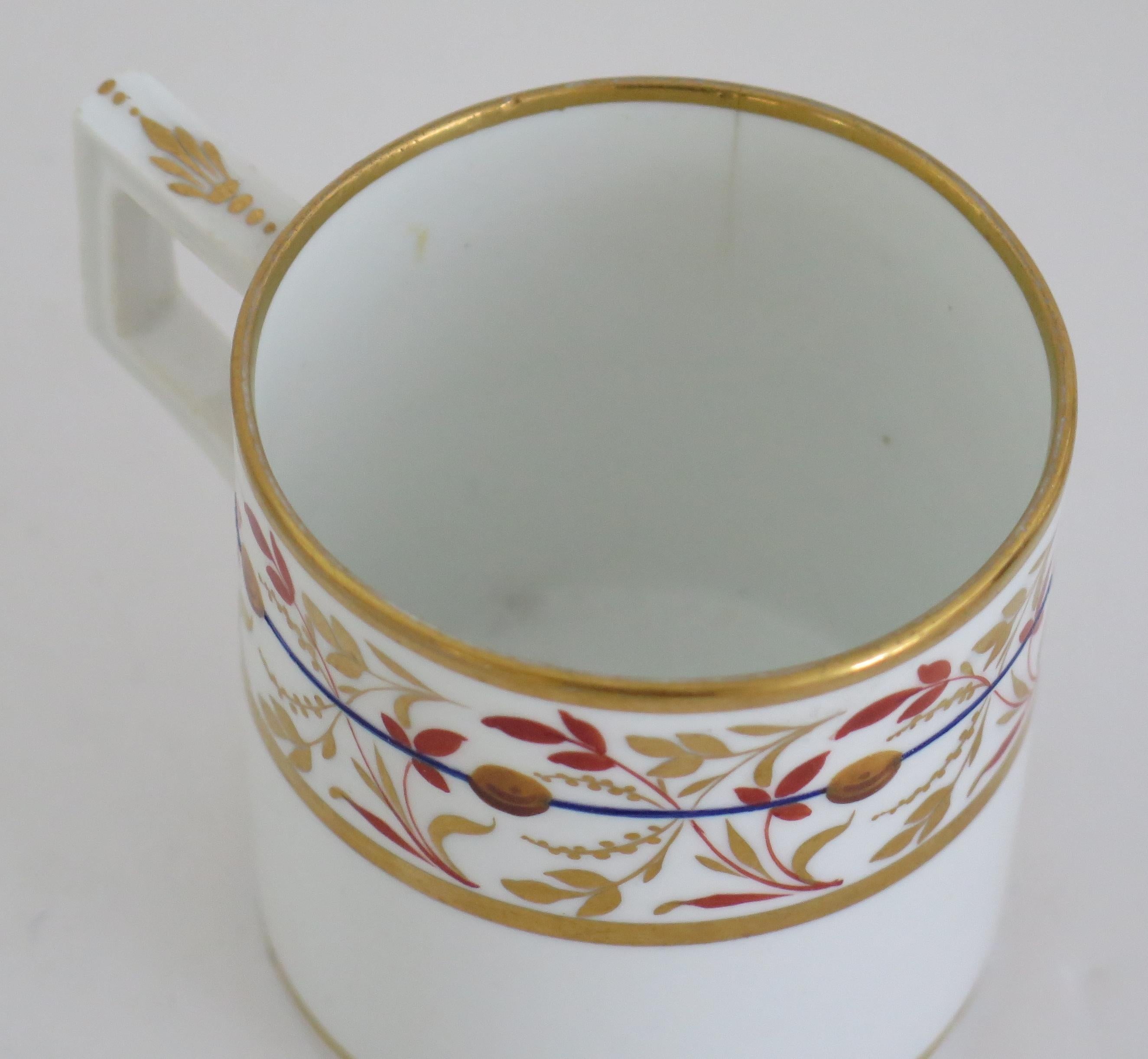 Georgian Derby Cup and Saucer Duo Hand Painted, Circa 1810 For Sale 2