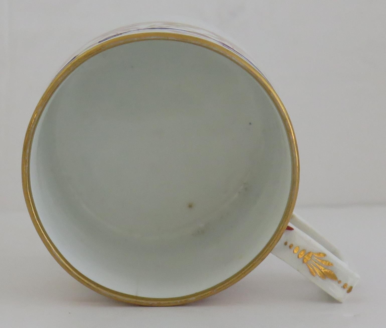 Georgian Derby Cup and Saucer Duo Hand Painted, Circa 1810 For Sale 3