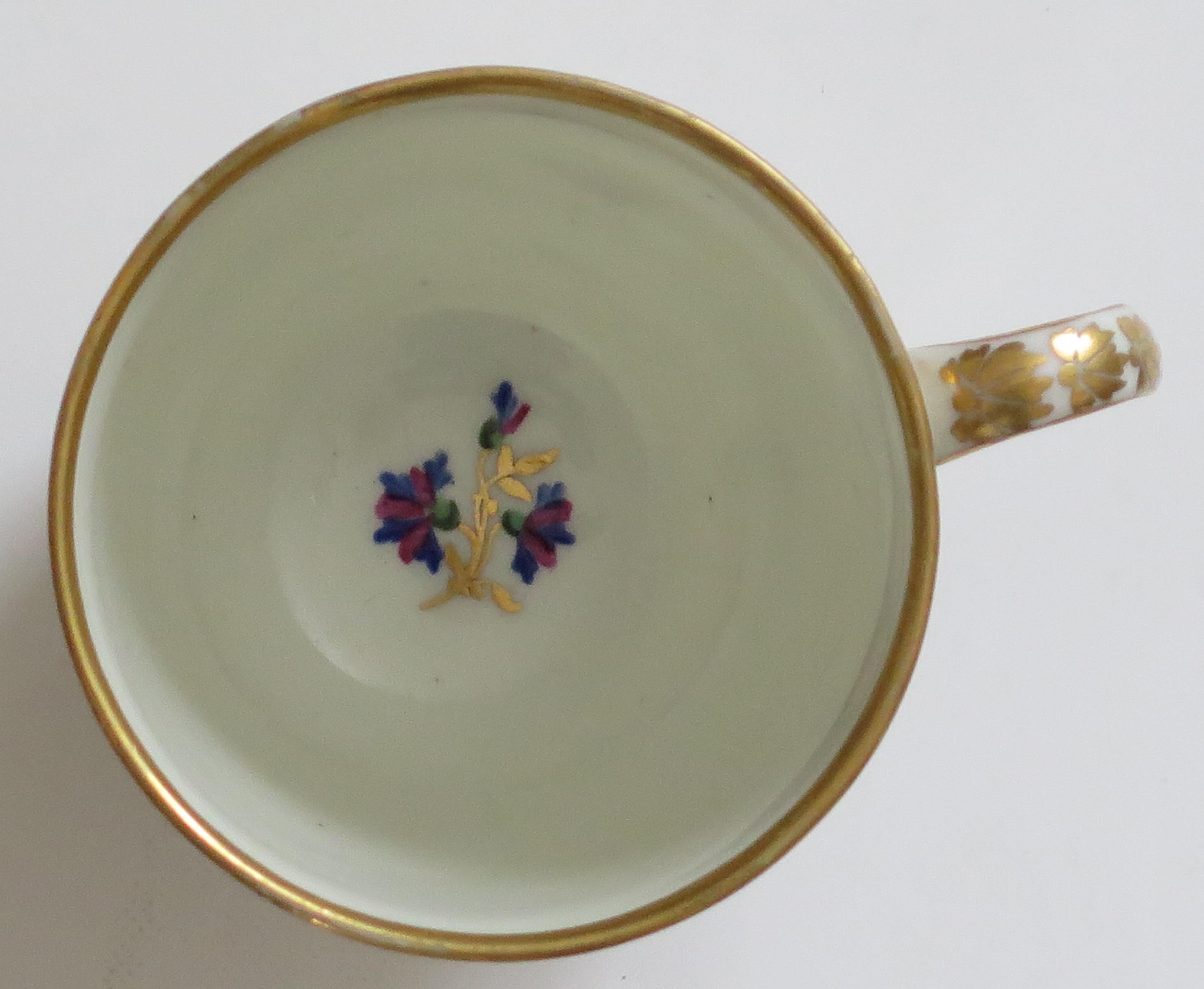 Georgian Derby Porcelain Coffee Cup Pattern 129 Puce Crown Mark, circa 1785 7