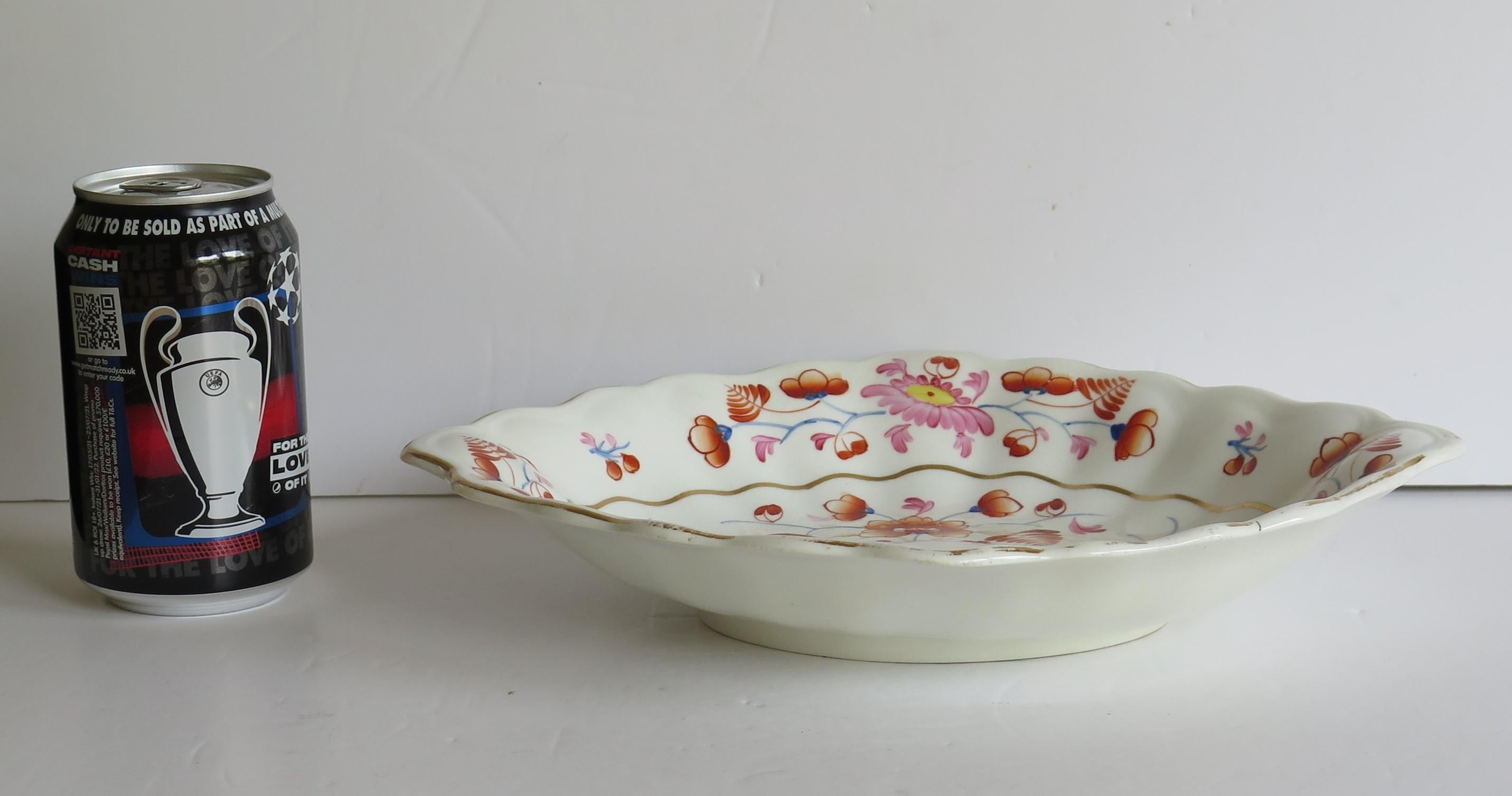 Georgian Derby Porcelain Serving Dish or Bowl Hand-Painted, Fully Marked Ca 1815 For Sale 7