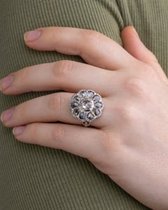 Georgian Diamond Button Ring