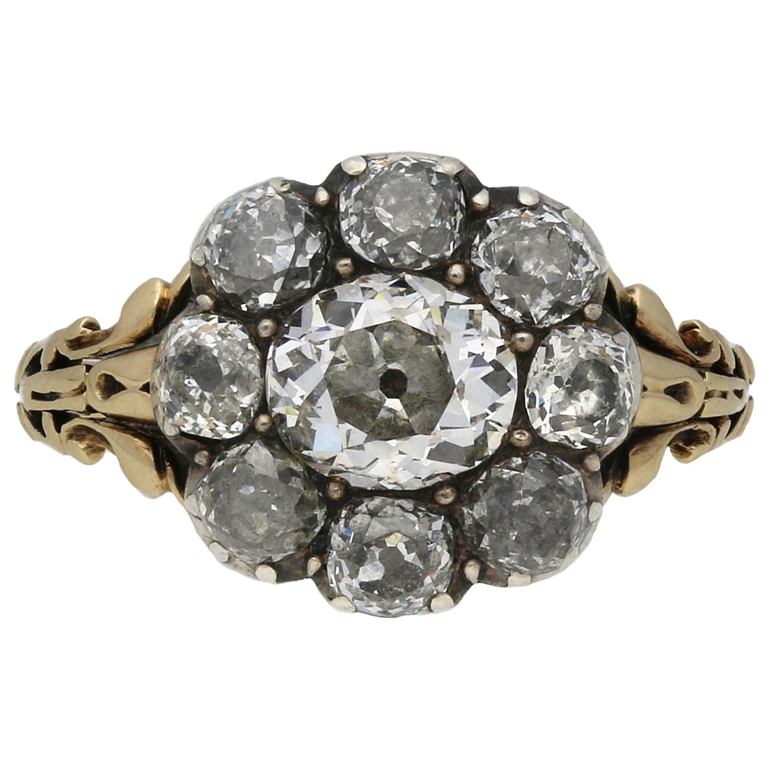 Georgian Diamond Cluster Ring, circa 1830