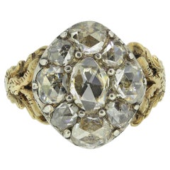 Georgian Diamond Cluster Ring Antique Georgian Diamond Cluster Ring