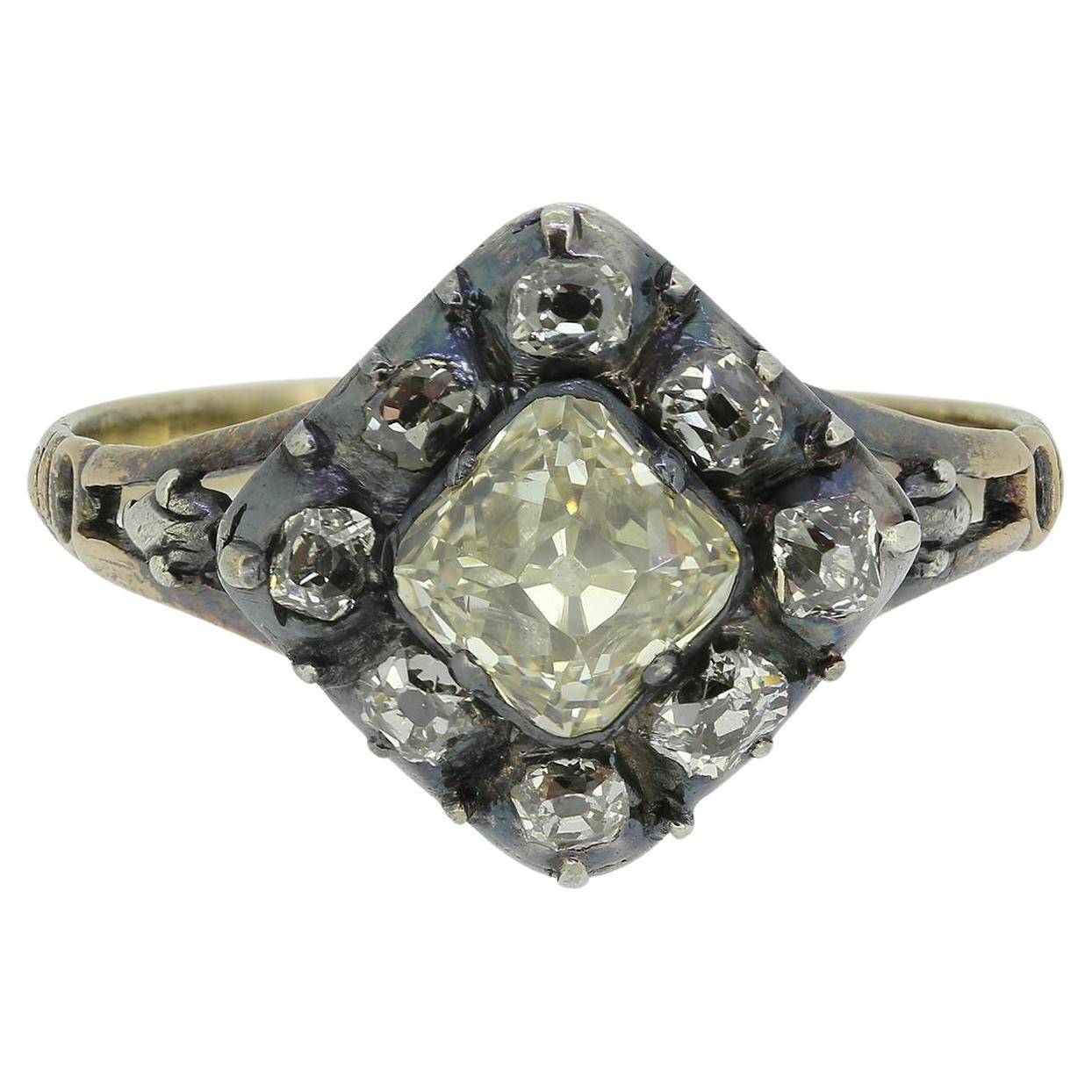 Georgian Diamond Cluster Ring