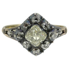 Bague grappe de diamants géorgienne