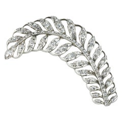 Antique Georgian Diamond Feather Brooch