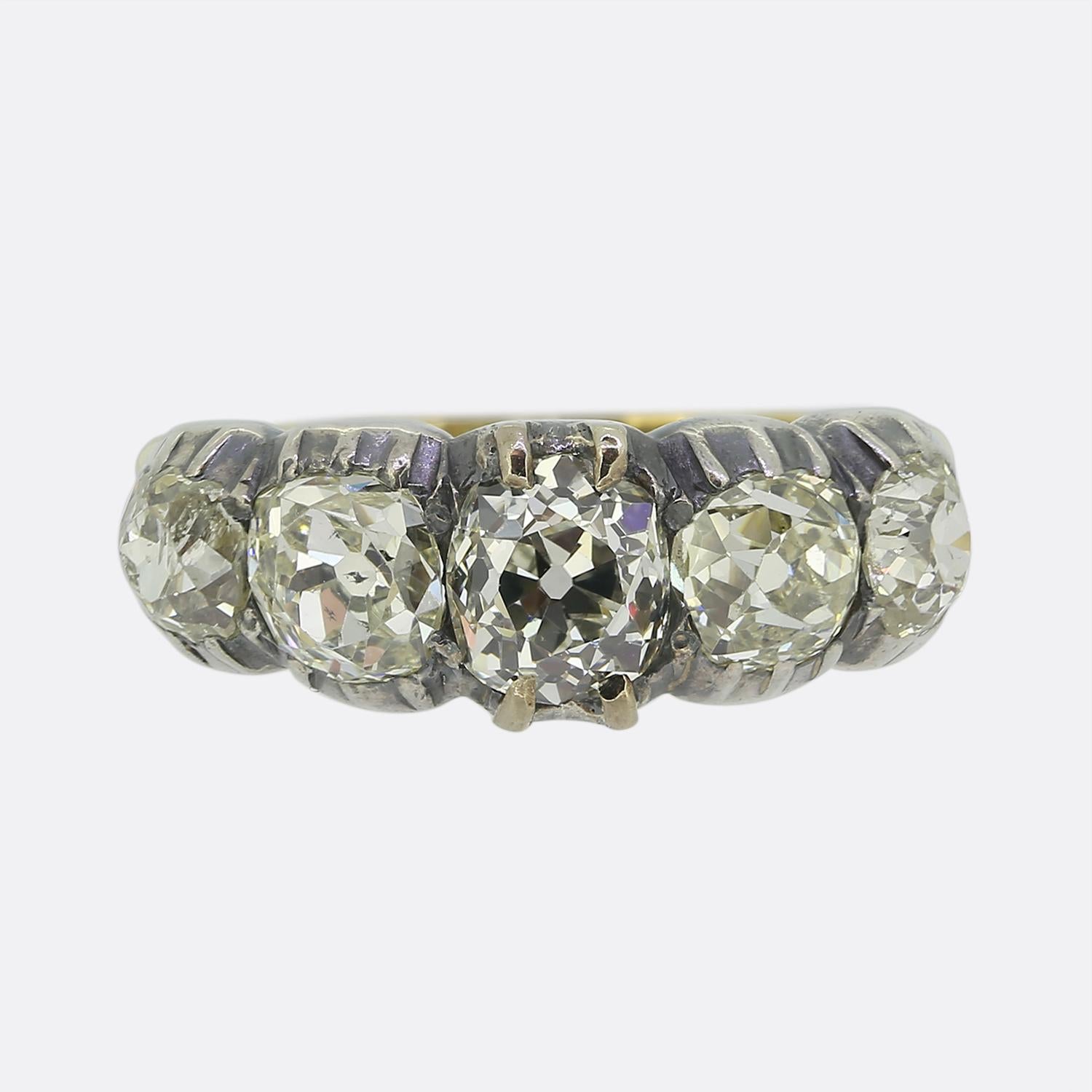 Georgian Diamond Five Stone Ring
