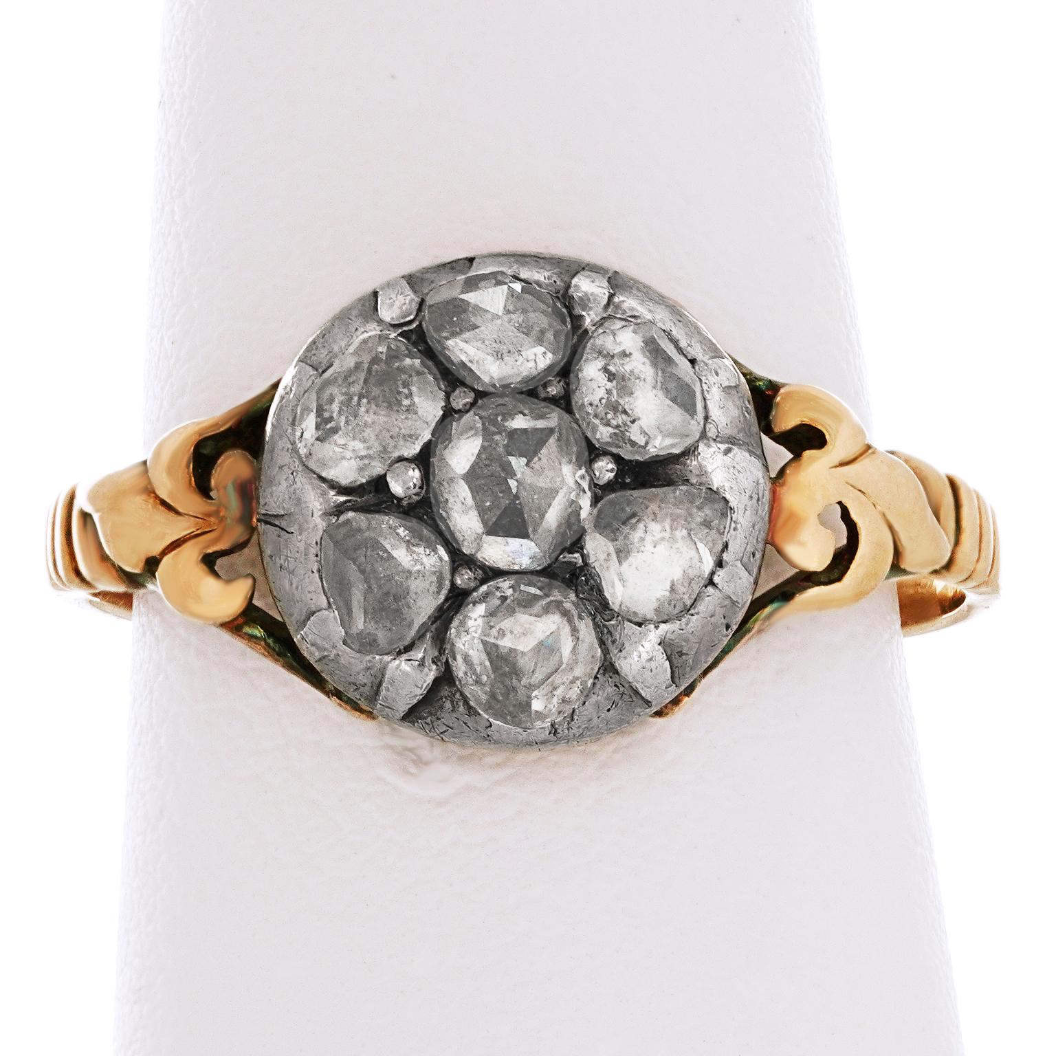 Anello con diamante georgiano in vendita 5