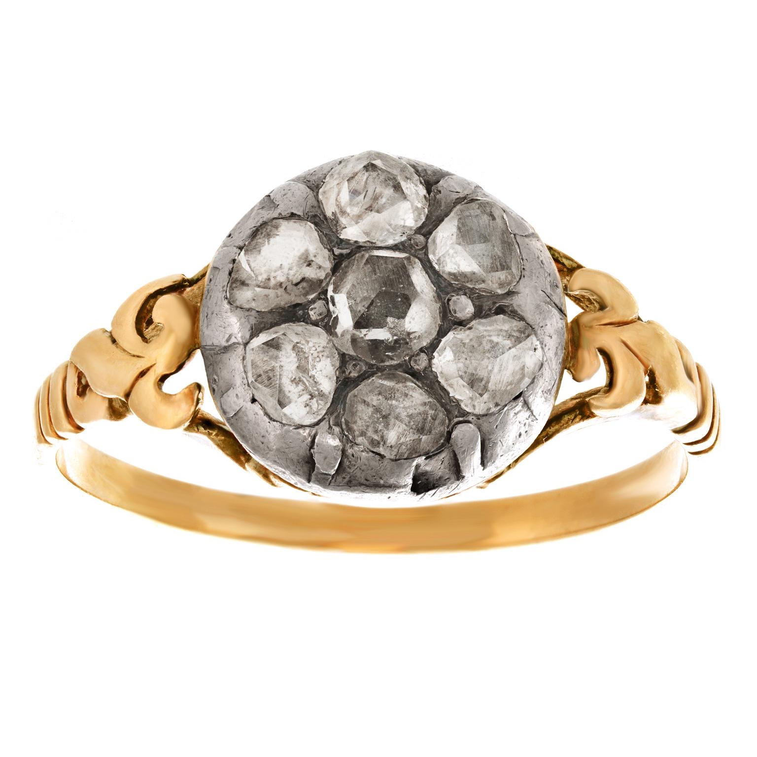 Rose Cut Georgian Diamond Ring For Sale