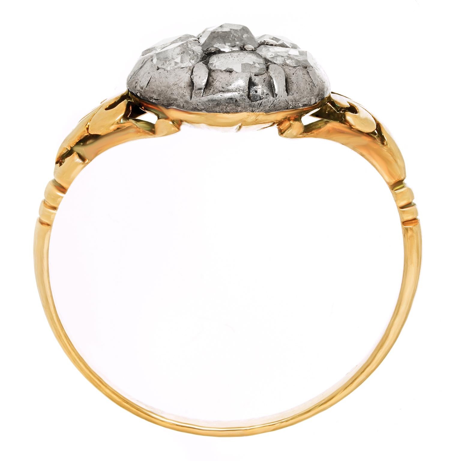 Anello con diamante georgiano in vendita 1