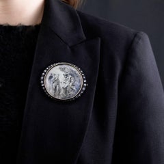 Georgian Diamond Set Miniature Brooch Circa 1830s