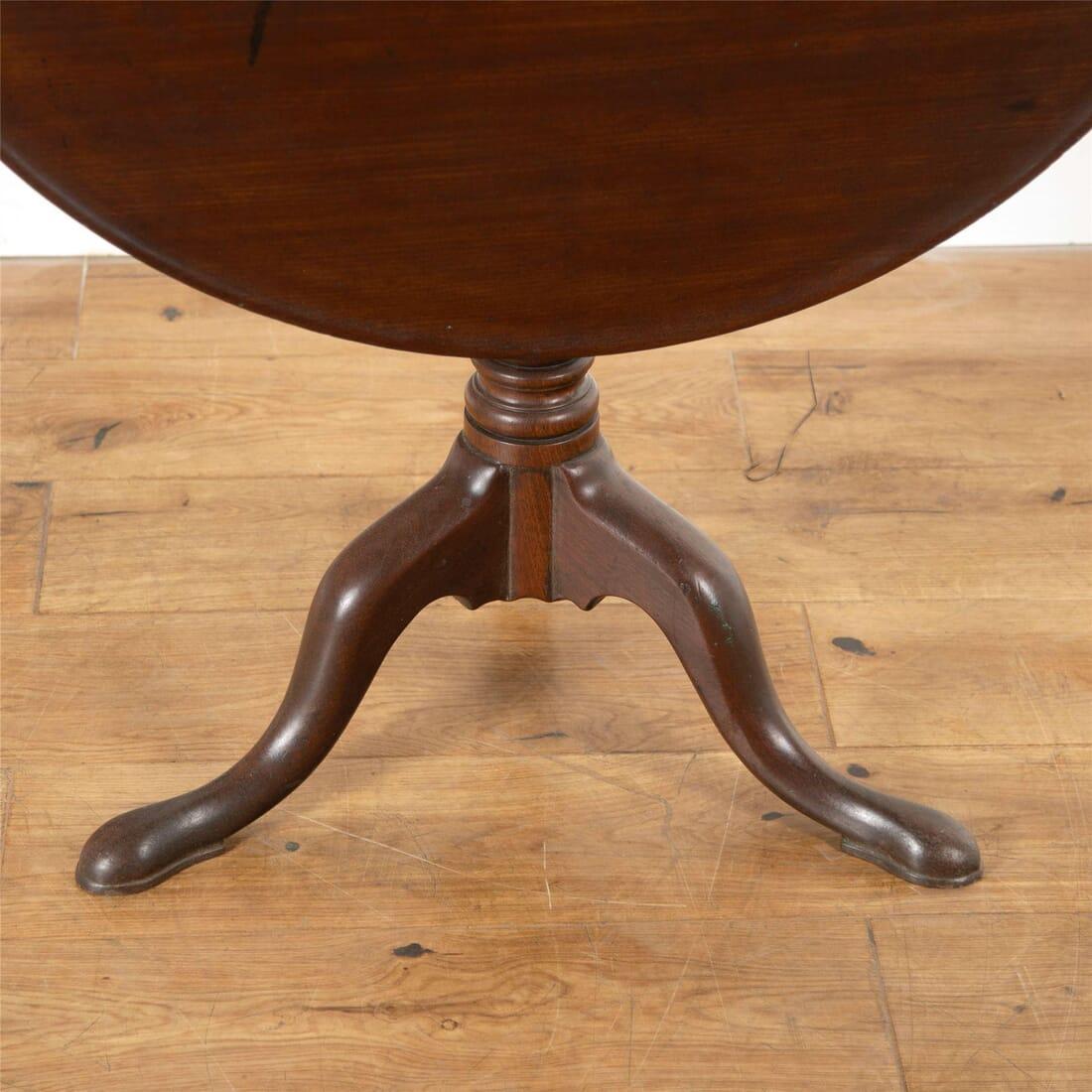 18th Century and Earlier Georgian Dish Top Tripod Table