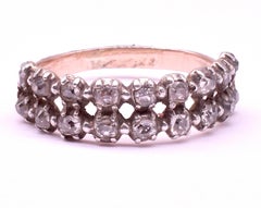 Georgian Double-Row Diamond Half Hoop Ring