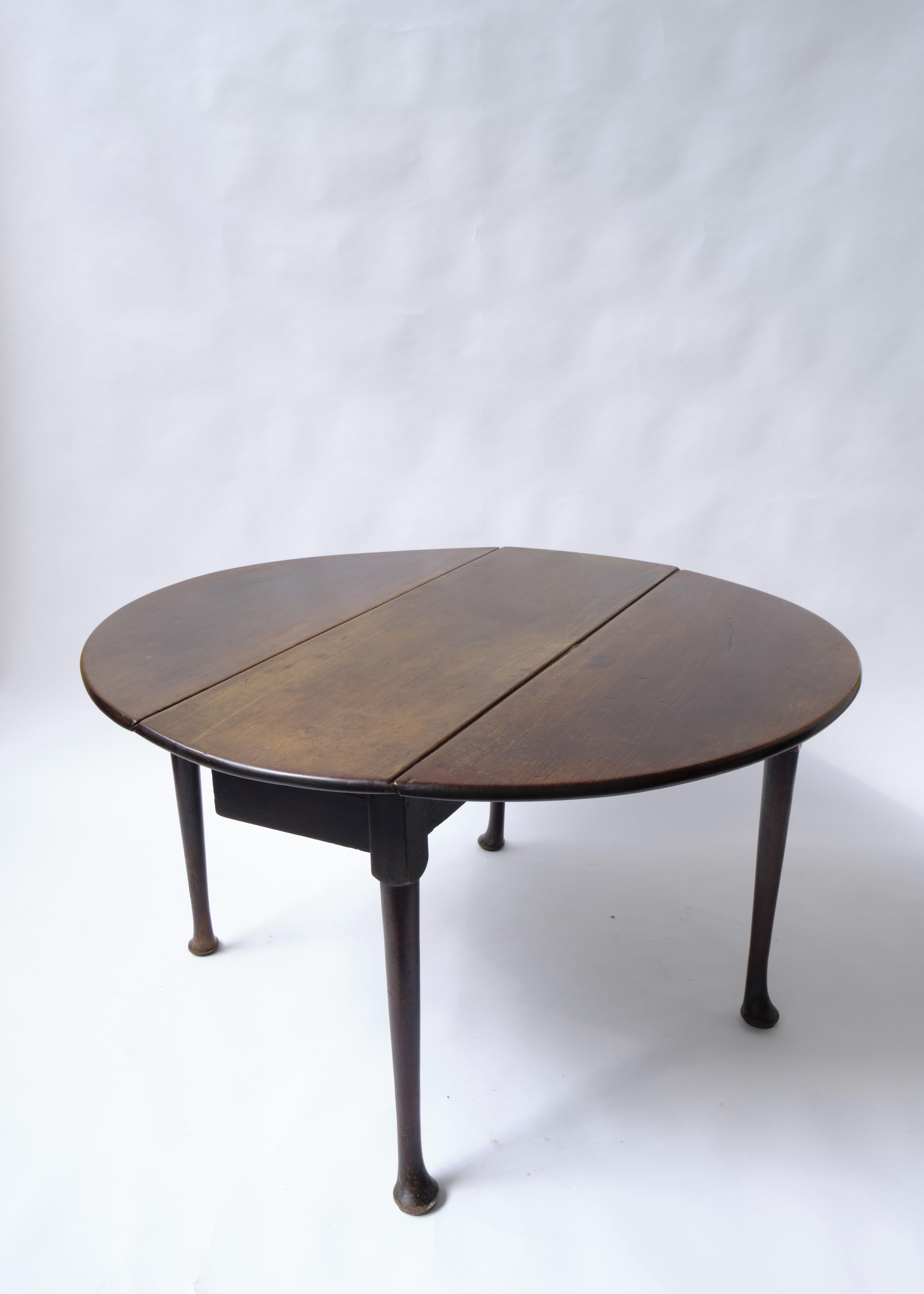 Georgian Drop Leaf Oval Breakfast Table 18th Century English Mahogany For Sale 1