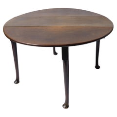 Georgian Drop Leaf Oval Breakfast Table 18th Century English Mahogany