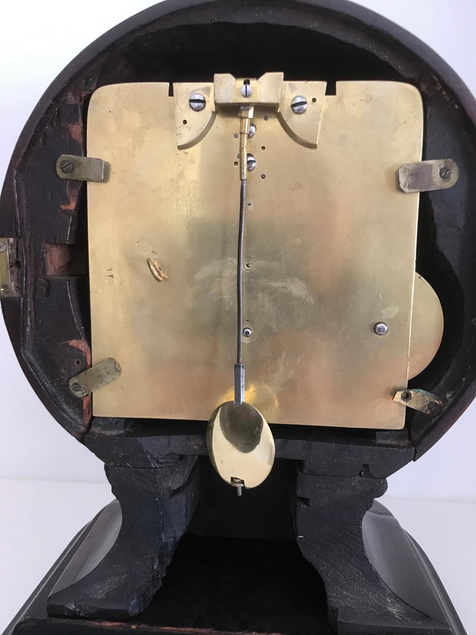 British Georgian Drum Head Clock with Verge Escapement Signed Wray, London, 18th Century For Sale