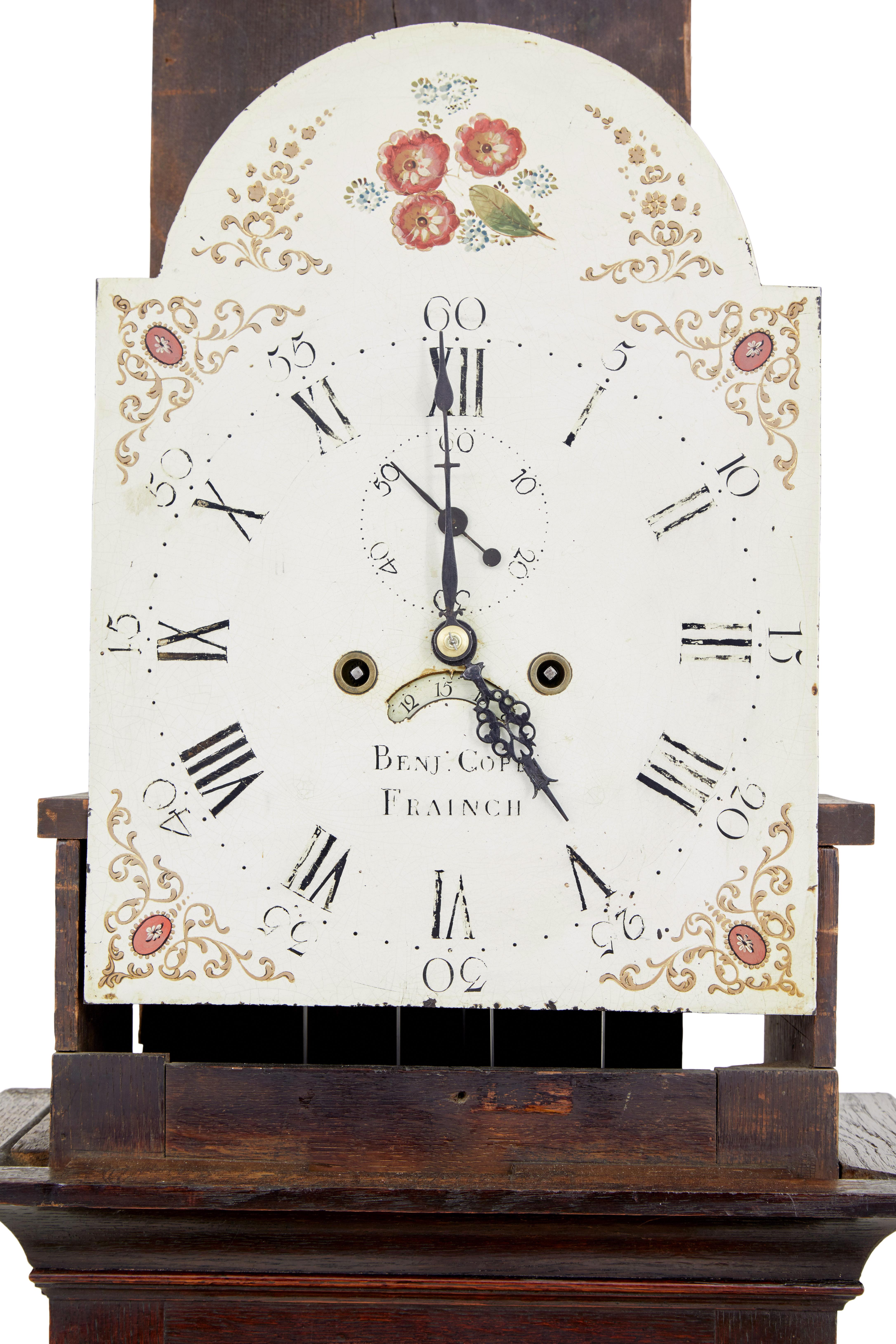 19th Century Georgian early 19th century oak long case clock