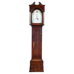 Georgian early 19th century oak long case clock