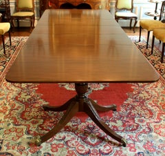 Georgian Early 20th Century Double Pedestal Dining Table