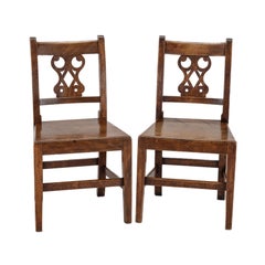 Pair of Early 19th Century English Elm Country Chairs, Circa 1800–1820 (Georgian
