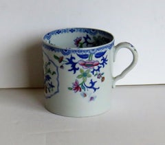 Georgianische frühe Spode Stone China Kaffeekanne in Bang Up Muster 2886