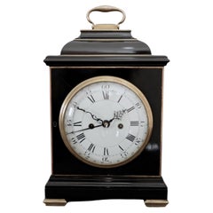 Georgian Ebonised Striking Bracket Clock