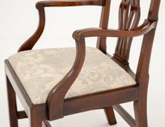 Georgian Elbow Chair Mahogany Arm, 1860