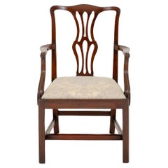 Georgian Elbow Chair Mahogany Arm, 1860