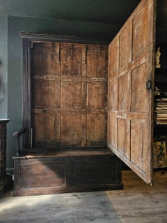 Georgian Elm Bacon Settle in der Originalfarbe