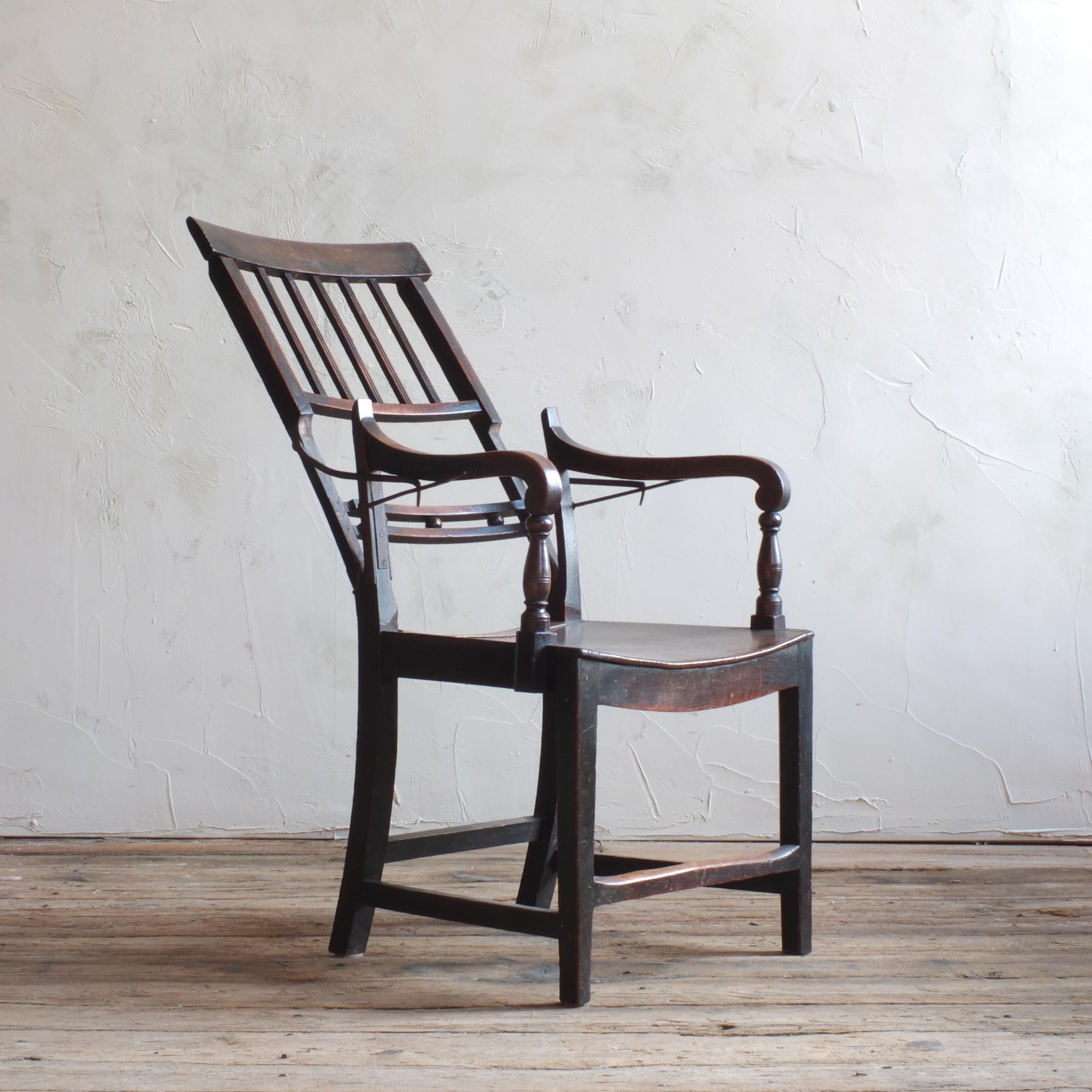 18th Century Georgian Elm East Anglian Reclining Armchair, c1790