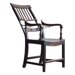 Georgian Elm East Anglian Reclining Armchair, c1790