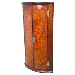 Georgian Elm & Walnut Corner Cupboard