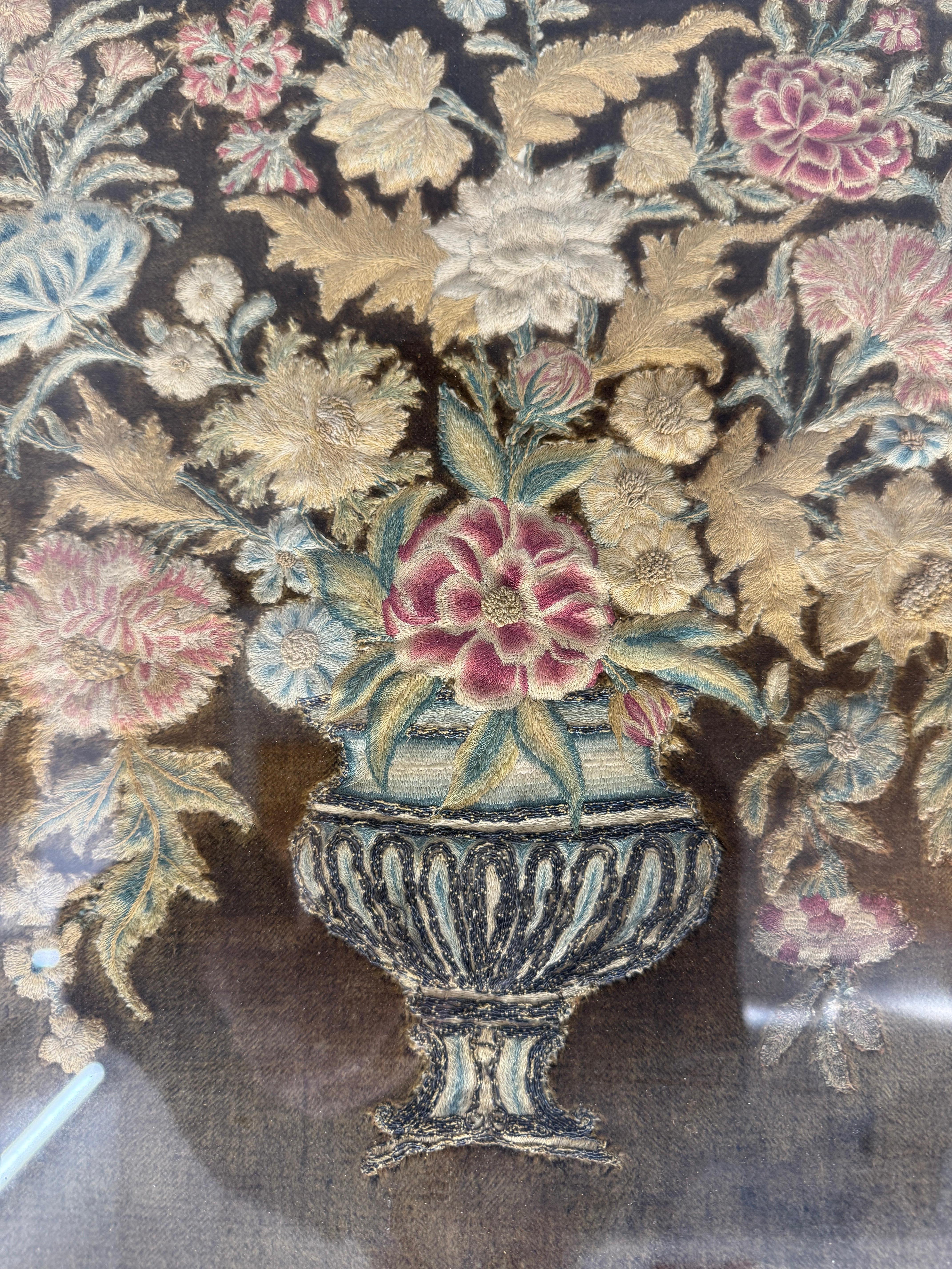 Gesticktes georgisches Paneel, um 1780 (Georgian) im Angebot