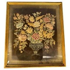 Panneau géorgien brodé, vers 1780