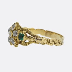 Georgian Emerald and Diamond Ring