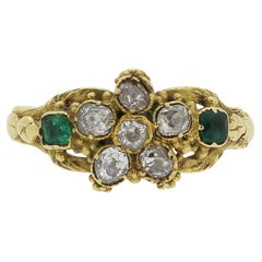 Georgian Emerald and Diamond Ring