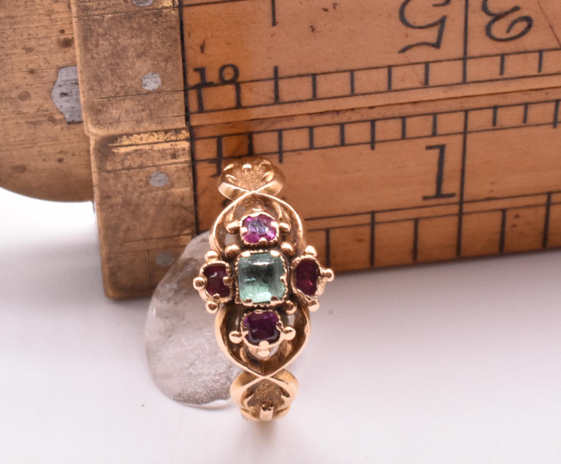 Victorian Emerald and Ruby Ring 2