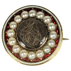 Georgian Enamel Remembrance Brooch